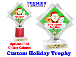 Custom Holiday trophy.  Great trophy for all of your holiday events and pageants. 5092-5