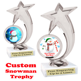 Custom Snowman trophy.  Great trophy for all of your holiday events and pageants. 6061