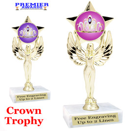 Crown Theme trophy.  Great trophy for your pageants, events, contests and more!   7517