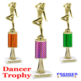 Dance Trophy.  Great trophy for your pageants, events, contests and more!   1 Column w/stem.. f711