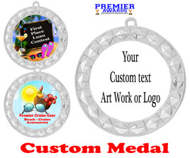 Custom medal.  Upload your logo, art work or text for a unique medal great for any event!  935S