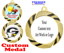 Custom medal.  Upload your logo, art work or text for a unique medal great for any event!  951g