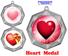 Valentine theme medal..  Includes free engraving and neck ribbon.   43273-S