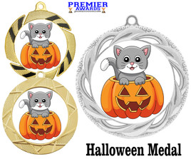 Halloween theme medal.  Choice of medal.  Includes free engraving and neck ribbon - design 4