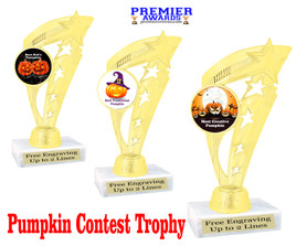 6.5" tall  Halloween  theme trophy.  Great for Pumpkin carving and Decorating contests  ph113