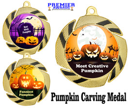 Pumpkin carving/decorating theme medal.  Choice of 9 categories.  Includes free engraving and neck ribbon  (951g