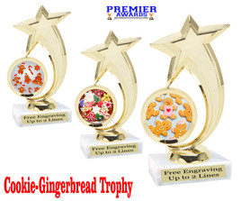 Holiday Cookies theme trophy with choice of artwork.  Great for your Winter themed events!  6061g