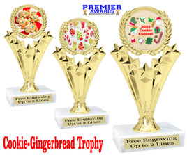 Holiday Cookies theme trophy with choice of artwork.  Great for your Winter themed events!  h501