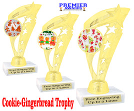 Holiday Cookies theme trophy with choice of artwork.  Great for your Winter themed events!  ph113