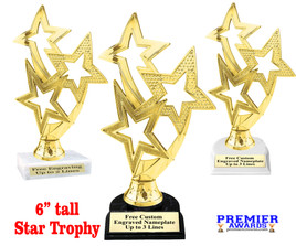 Star Trophy.  Star figure on choice of base.  Great for side awards, pageants, or for the star in your life!  9708