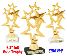 Star Trophy.  Star figure on choice of base.  Great for side awards, pageants, or for the star in your life!  4115