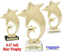 Star Trophy.  Star figure on choice of base.  Great for side awards, pageants, or for the star in your life!  6080