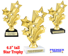 Star Trophy.  Star figure on choice of base.  Great for side awards, pageants, or for the star in your life!  9707