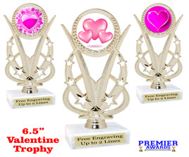 Valentine theme  Trophy.   Great award for your pageants, events, competitions, parties and more. h415