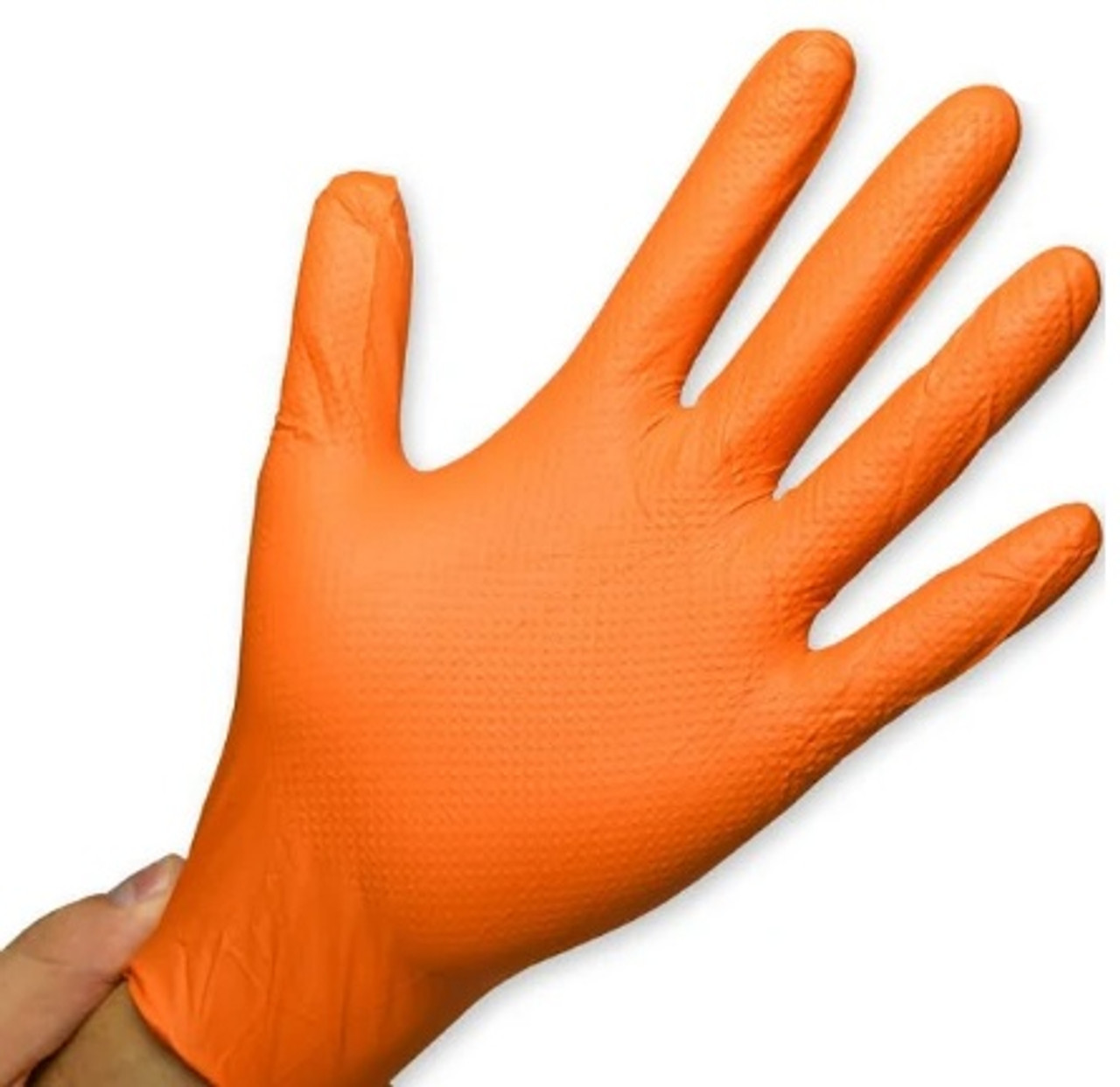 Hand Armor® Black Nitrile Geotex™ Grip Gloves 9 Mil Case Of 1000