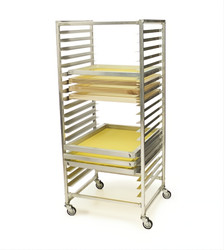 Texsource 20-Screen Aluminum Storage & Drying Rack -Front