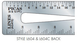 Gaebel Stainless Steel Printers Ruler Series 604A-24