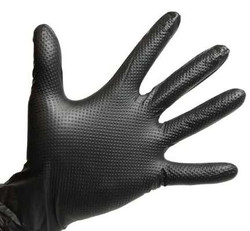 Hand Armor® GEOTEX GRIP™ Textured Nitrile Gloves 9 Mil - Black