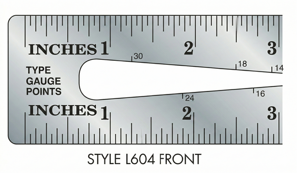 Gaebel Stainless Steel Printers Ruler Series 604-A