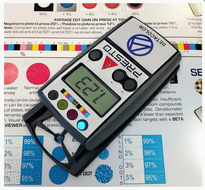 betacolor presto delta e pressroom colorimeter densitometer