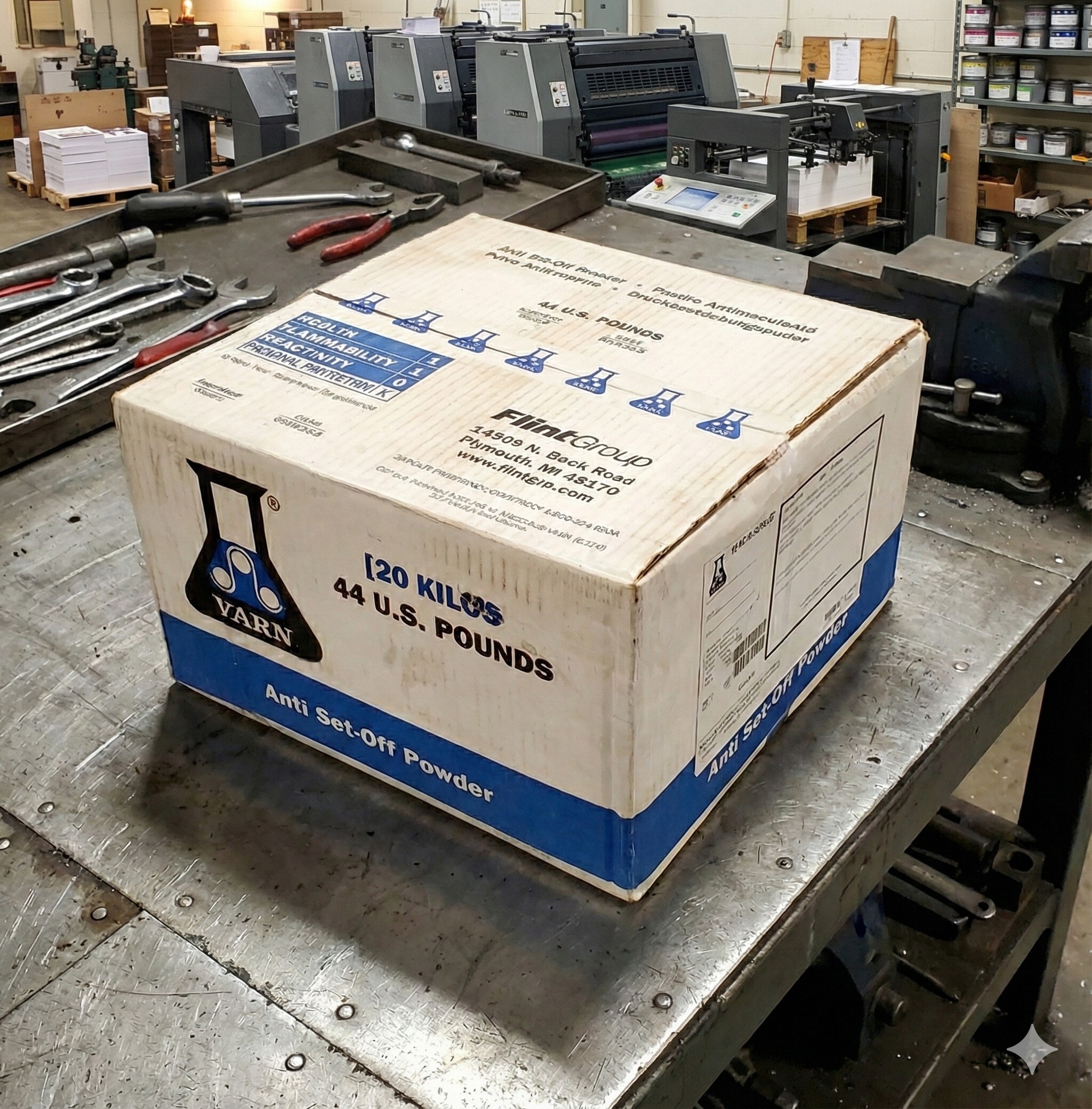 varn spray powder 44 lb box fine medium coarse