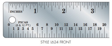 Buy Style 614-B Gaebel Line Gauges + 614B 12 Gaebel Stainless Steel Rulers  Online