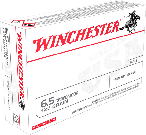 Winchester Ammo USA65CM USA 6.5 Creedmoor 125 gr 2850 fps Open Tip Range 20 Bx/ (10 Boxes)