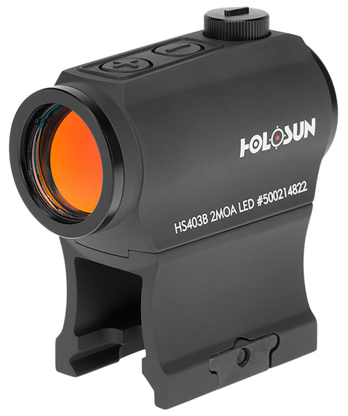 Holosun HS403B HS403B Black Anodized 1 x 20mm 2 MOA Red Dot Reticle