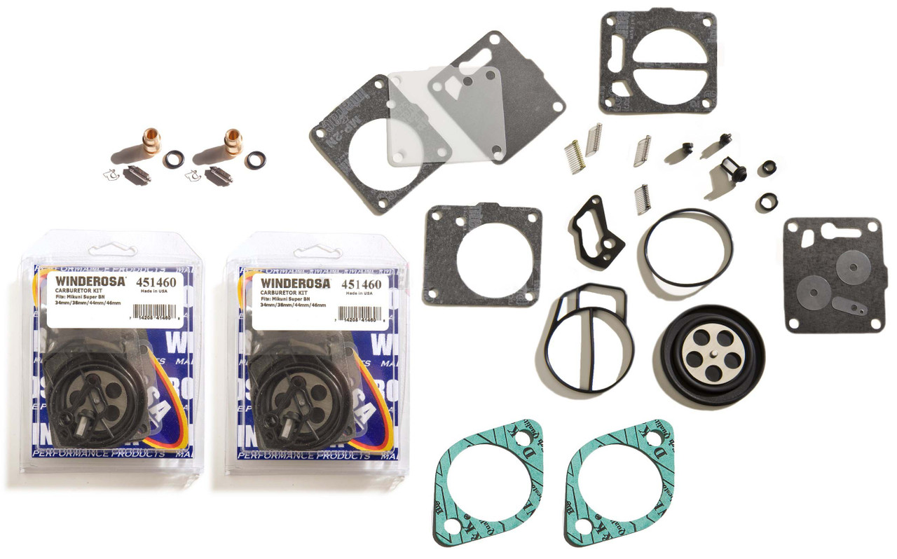 Sea Doo XP 787 95-97 Twin Carburetor Rebuild Kit With Base Gasket