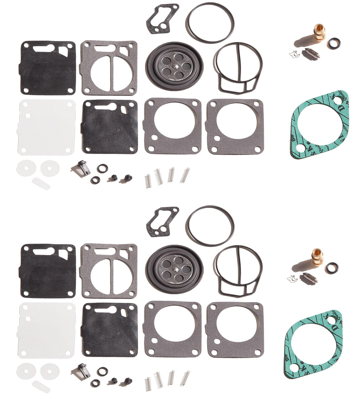 Dual Carb Rebuild Kit With Needle Seat & Base Gaskets Sea Doo XP