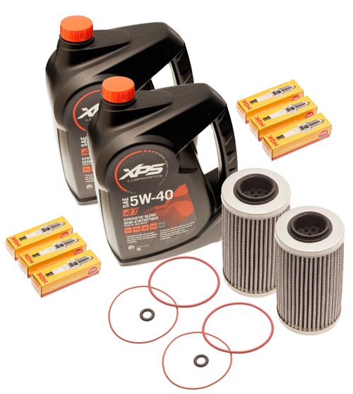 SeaDoo Oil Change Kit W/ Filter O Rings & Spark Plugs RXPX RXTX GTX 300 2 Pack