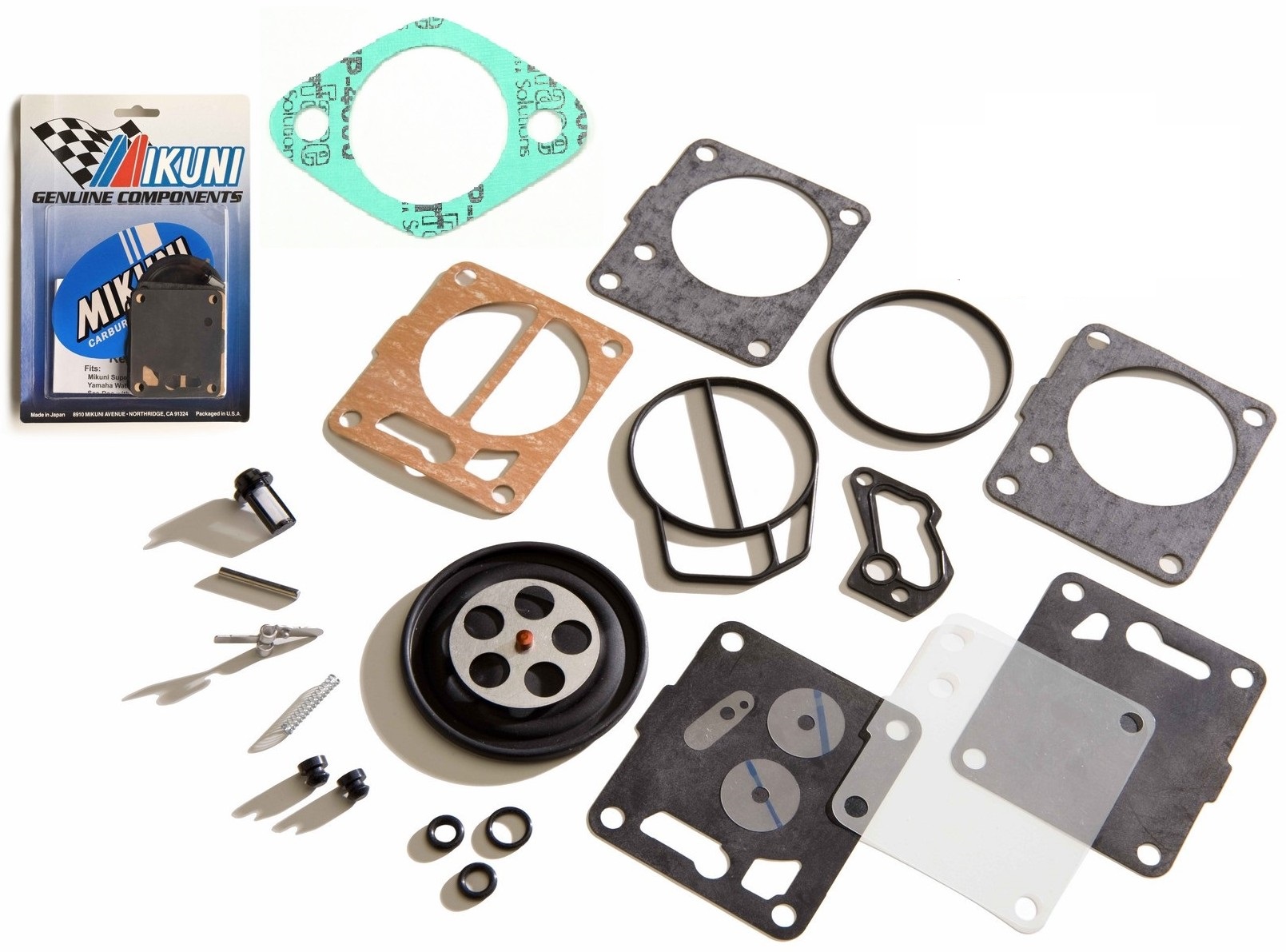 Genuine Mikuni Carb Carburetor Rebuild Kit & Base Gasket Sea Doo SP SPI GTS