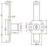 Nickle Plated Two Drawer Gang Lock