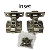 Soft close Nickel finish European, 105-Degree Cabinet Hinge - 1 pair