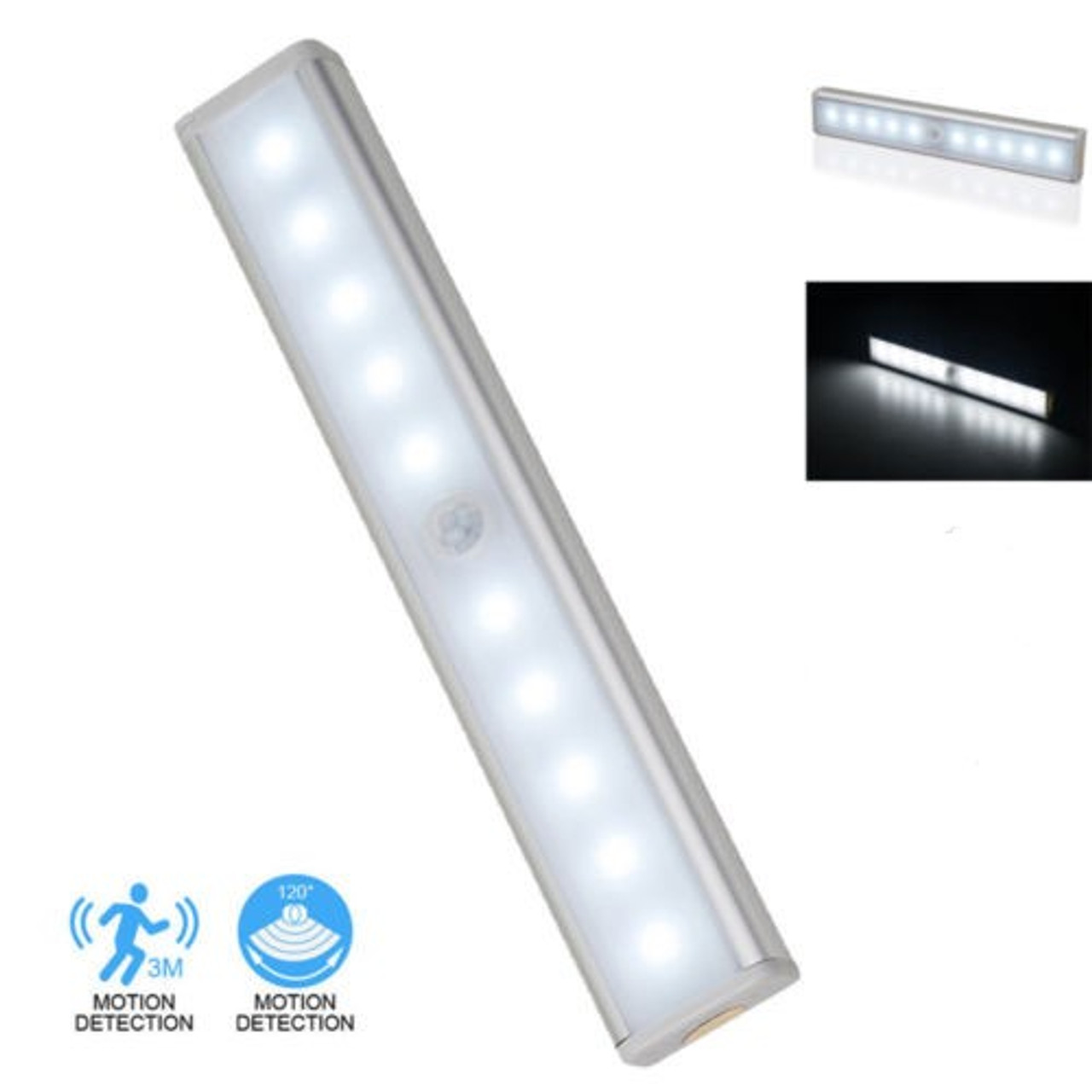 LED Motion Sensor Light 10 LED Battery Operated Lights - LED Under Cabinet