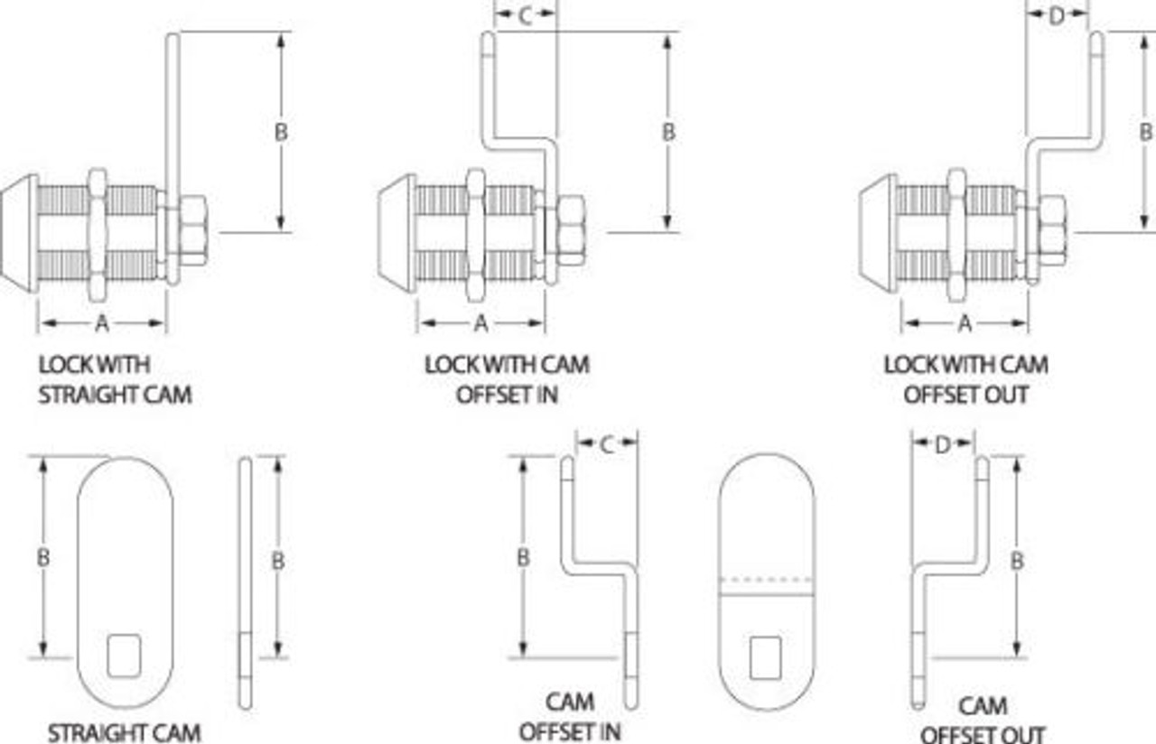 Nickel Plated Camlock, 30mm (1-3/16") Barrel