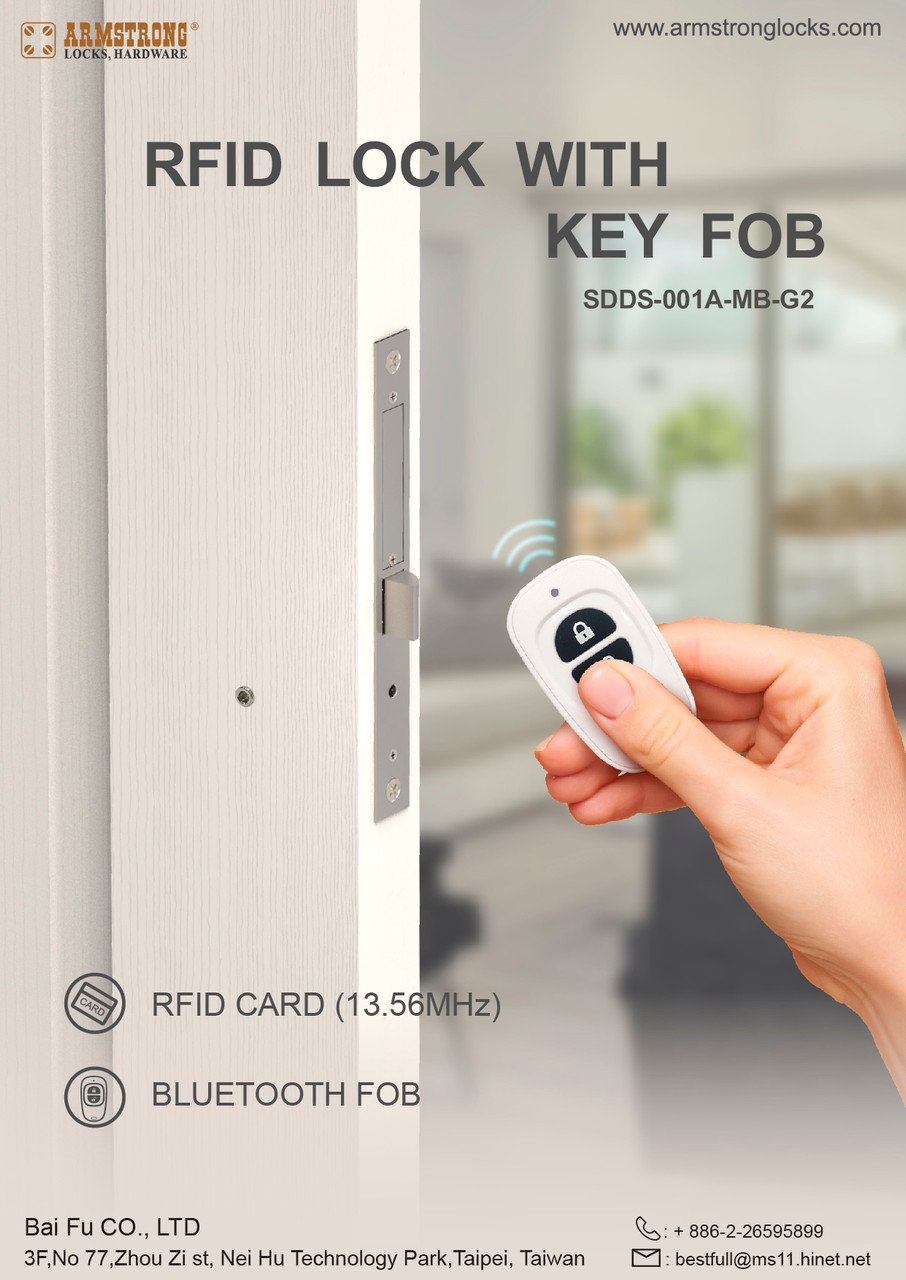 Fob or RFID cards can be used to open the lock