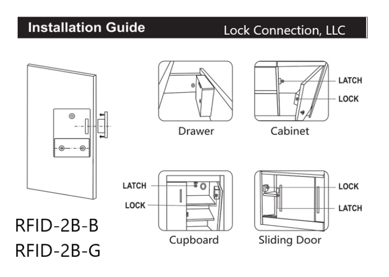 10 lock systems, Hidden RFID Cabinet Drawer Lock 