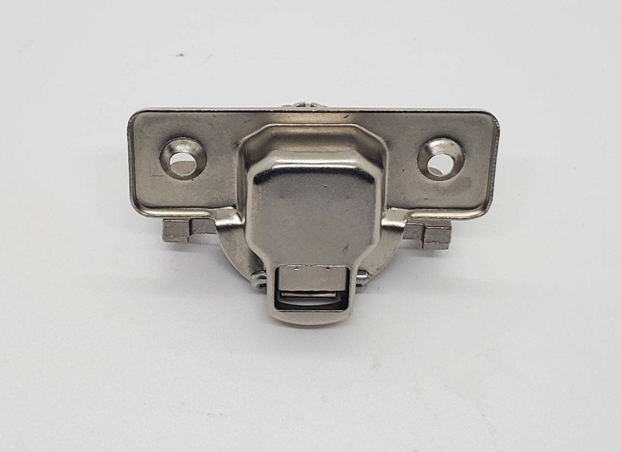 Nickel Plated short arm full overlay cabinet hinge - Lock Connection®, LLC