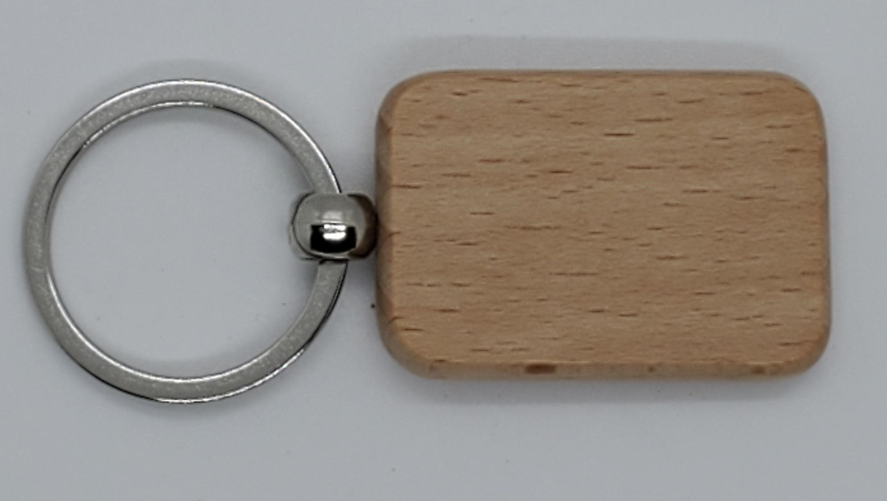Rectangle bamboo keychain Lock Connection®, LLC