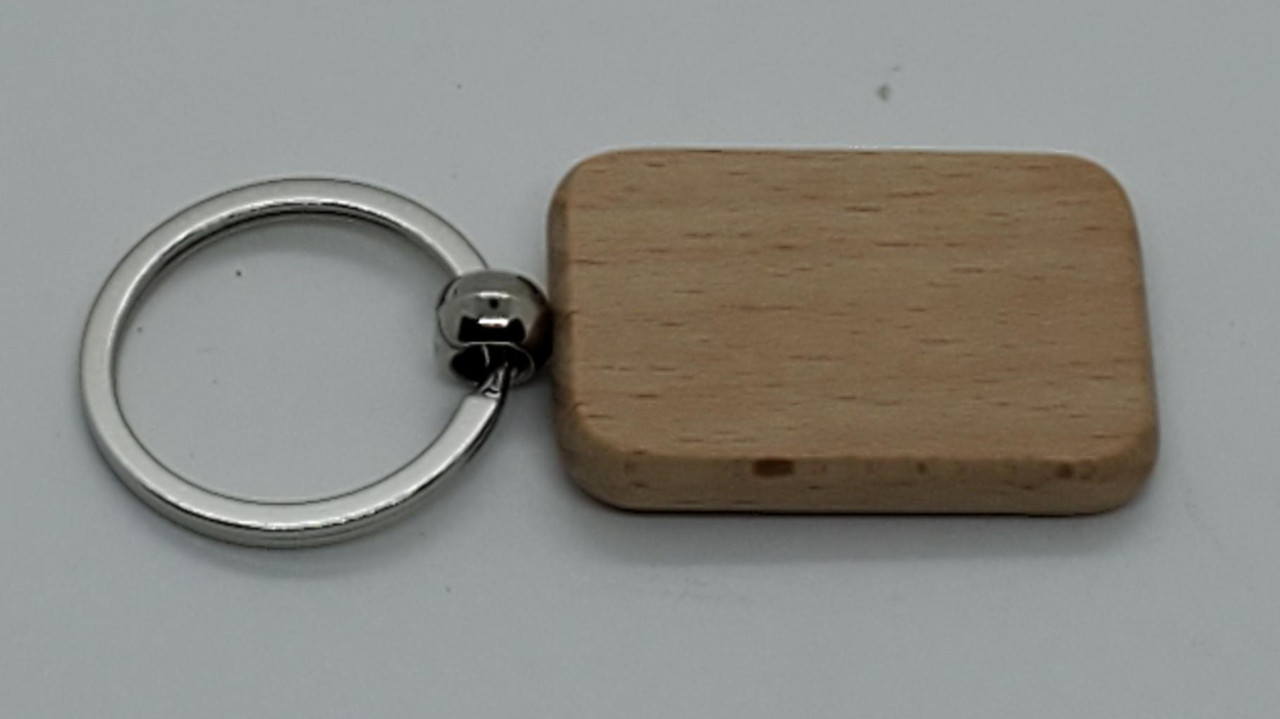 Rectangle bamboo keychain Lock Connection®, LLC