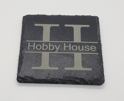 Custom Made Slate Coaster Name Monogram (set of 4)