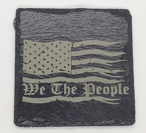 Patriotic "We The people" Slate Coaster(set of 4)