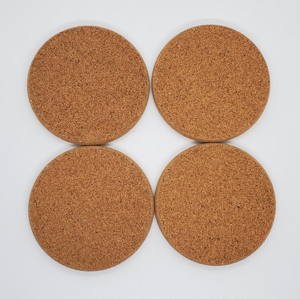 Round Cork Coasters, Set of 4 Lock Connection®, LLC