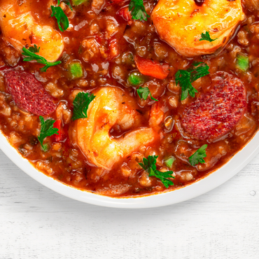 Inspired by lazy afternoons and warm conversations on a New Orleans front porch, our Creole Jambalaya Soup is a soulful, spoonable version of the beloved Louisiana rice dish.