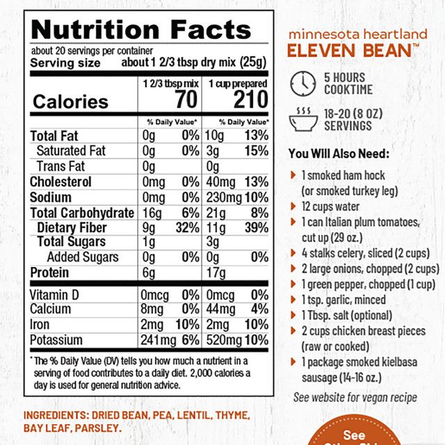 Minnesota Heartland Eleven Bean Soup Anderson House Anderson House