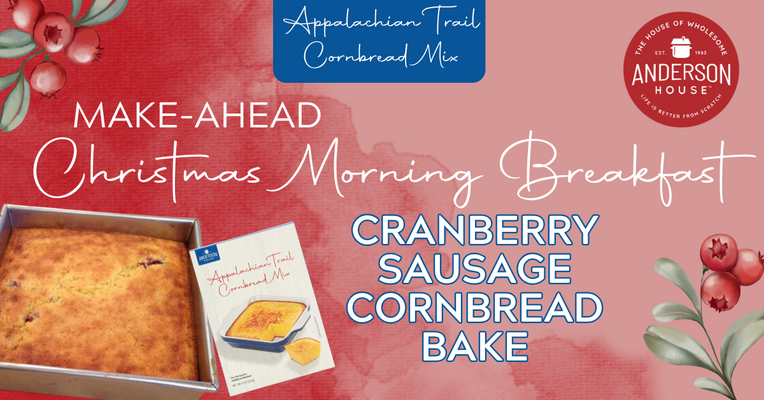 Make-Ahead Christmas Morning Breakfast: Cranberry Sausage Cornbread Bake
