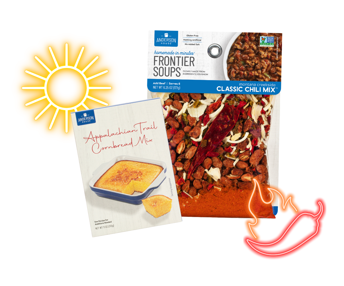 This week only, get 1 FREE chili and 1 FREE cornbread mix when you spend $50+