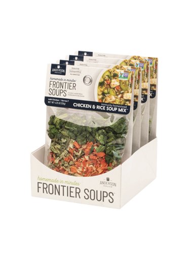 Frontier Soups counter shipper display