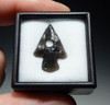 PC012  -  RARE UNUSUAL PIERCED SYMBOLIC OBSIDIAN ARROWHEAD OBJECT FROM THE ANCIENT PRE-COLUMBIAN TEOTIHUACAN CULTURE